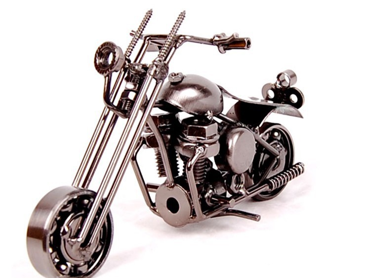 Title 26, Metal Iron Art Motorcycle Model Ornaments Handm...