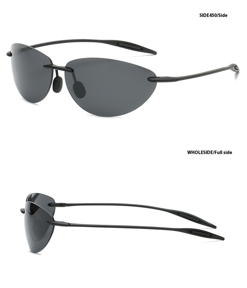 Title 12, Ultra Light Frameless Polarized Sunglasses Tren...