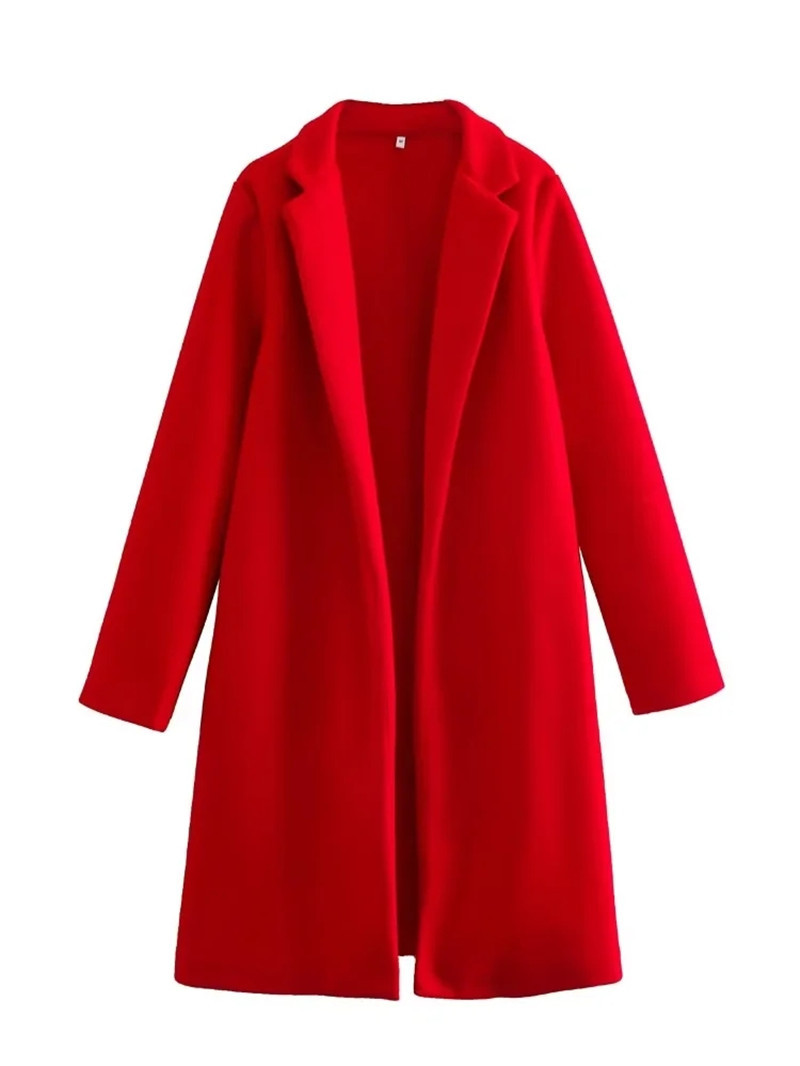 Title 5, Cappotto casual da donna in lana con revers, se...