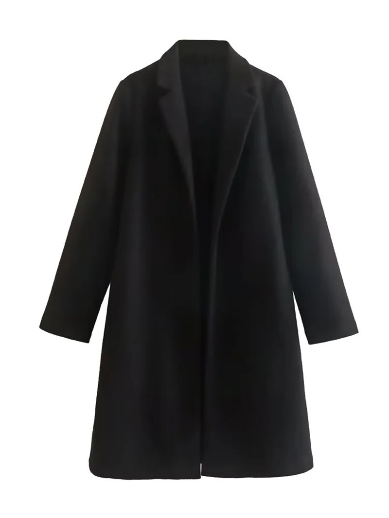 Title 19, Cappotto casual da donna in lana con revers, se...