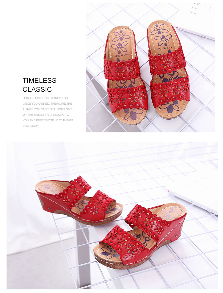 Title 2, Damen Keilsandalen Sommer Sponge Cake, bequeme ...