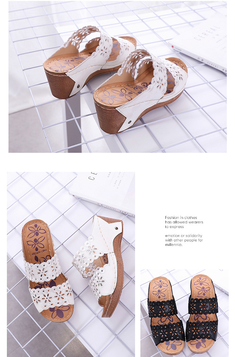 Title 3, Wiggen sandalen dames zomer "Sponge Cake", comf...