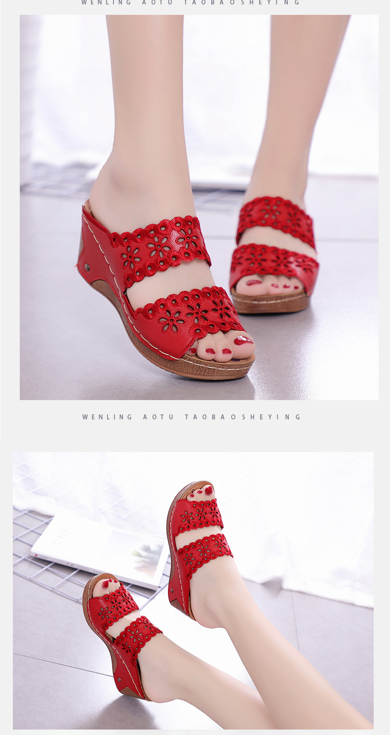 Title 10, Wiggen sandalen dames zomer "Sponge Cake", comf...