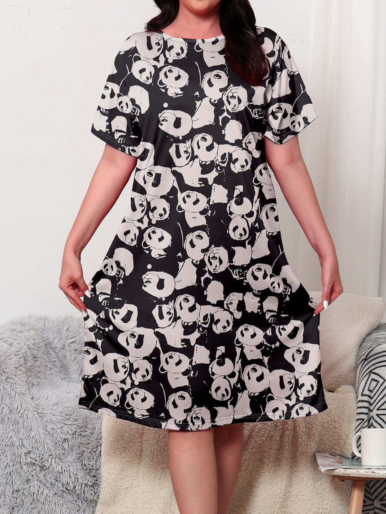 Title 2, Damesmode Panda-print Leuke loungewear