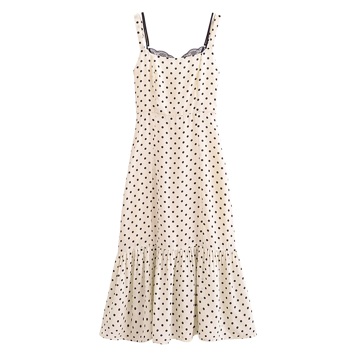 Title 4, Retro Dots Printing Slip Dress