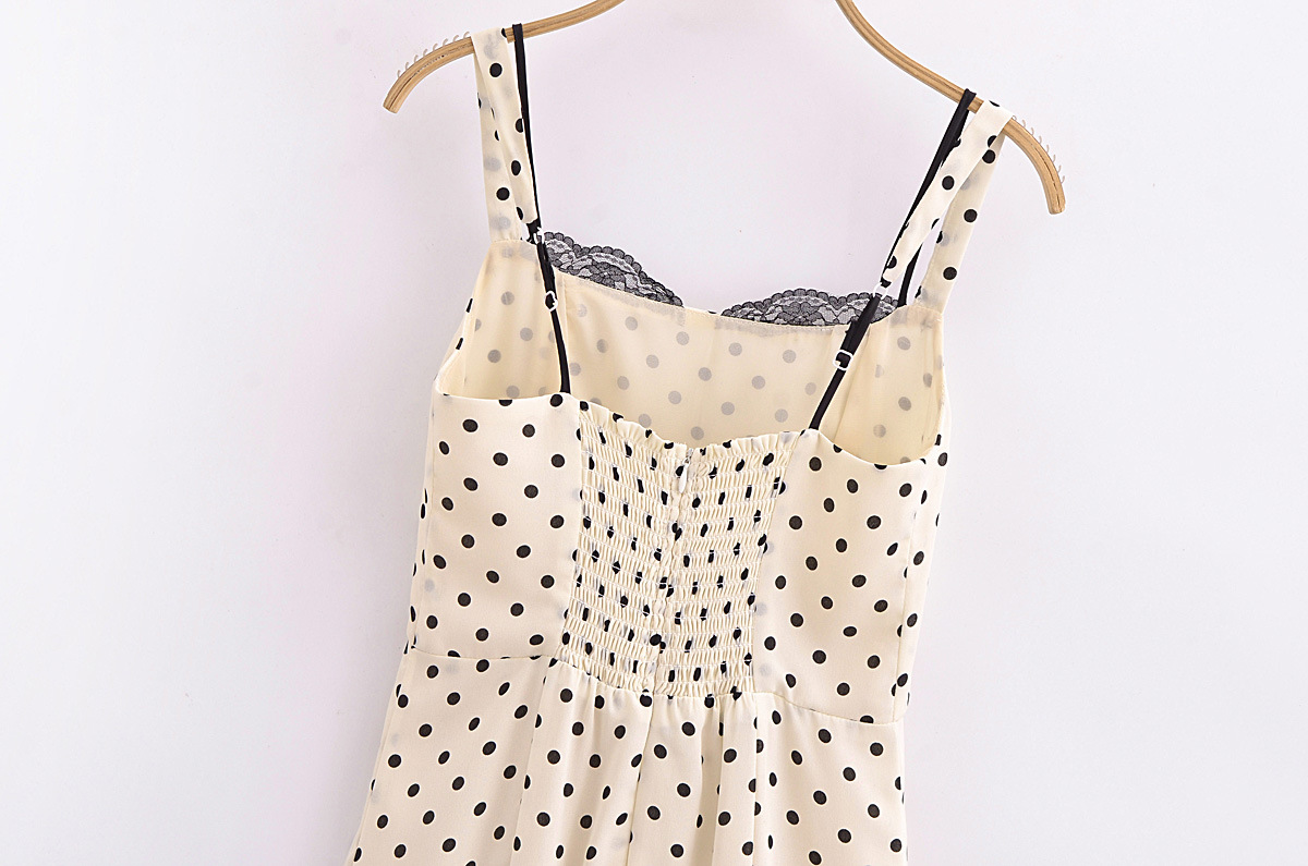 Title 12, Retro Dots Printing Slip Dress