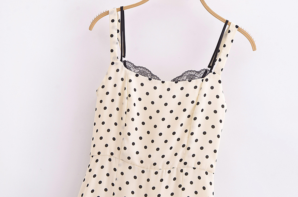 Title 18, Retro Dots Printing Slip Dress