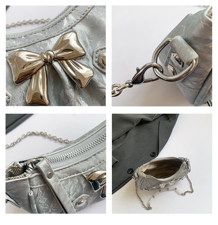 Title 7, Fashionable Bowknot Chain Crossbody Womens Bag...