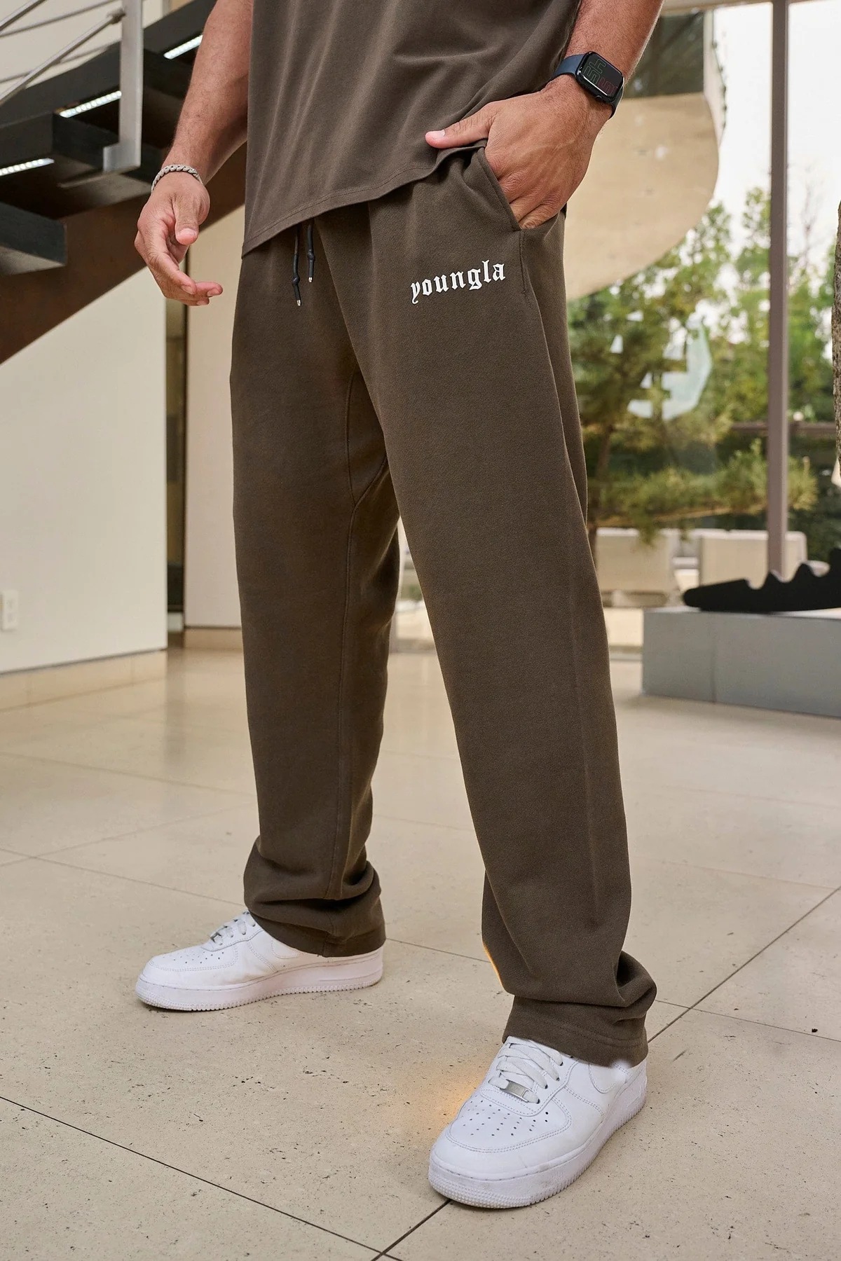 Title 19, Pantaloni casual da uomo in cotone per corsa, g...