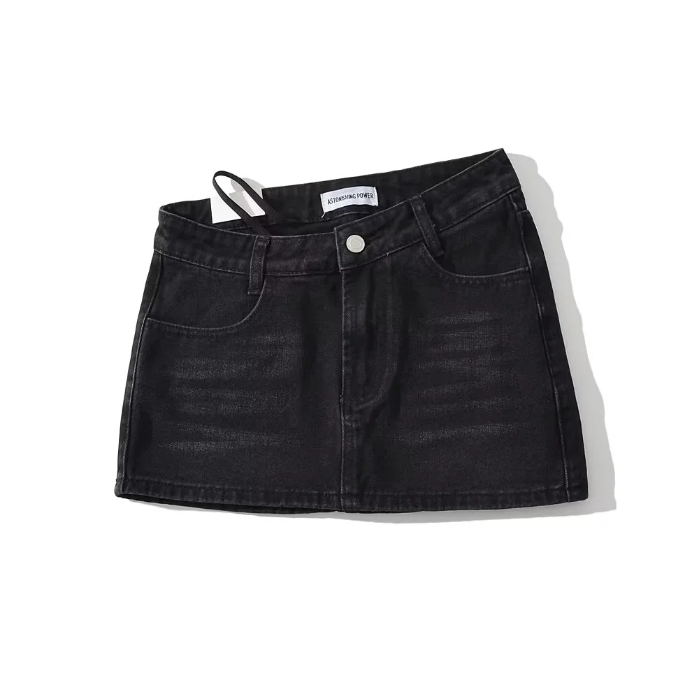 Title 2, Irregular Fashion Denim Skirt for Women Stylish...