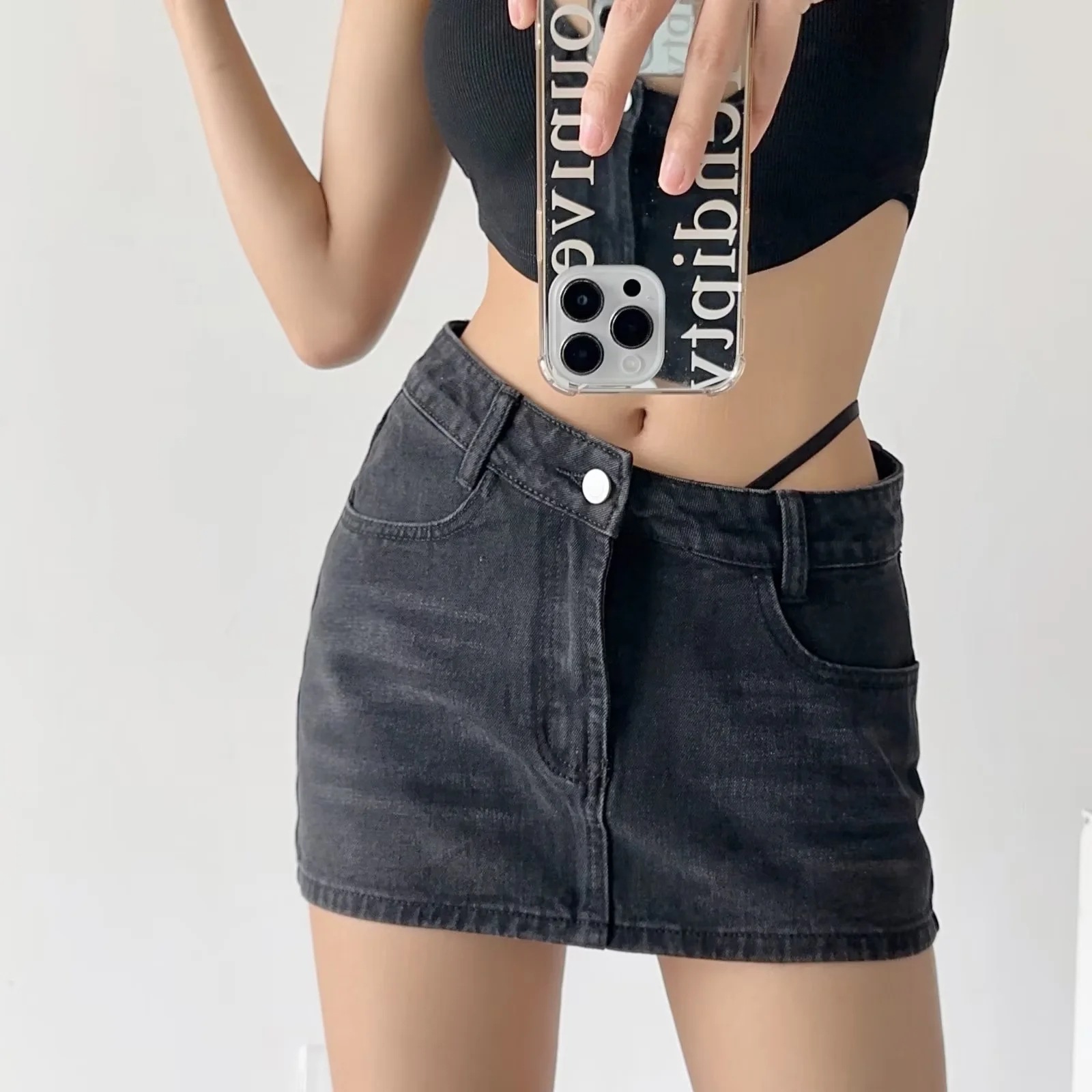 Title 6, Irregular Fashion Denim Skirt for Women Stylish...