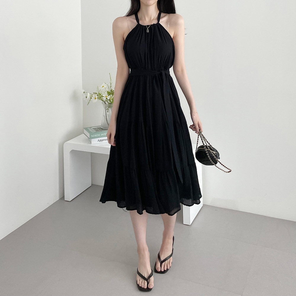 Title 2, Fashion Halter Mid-length Dress Women