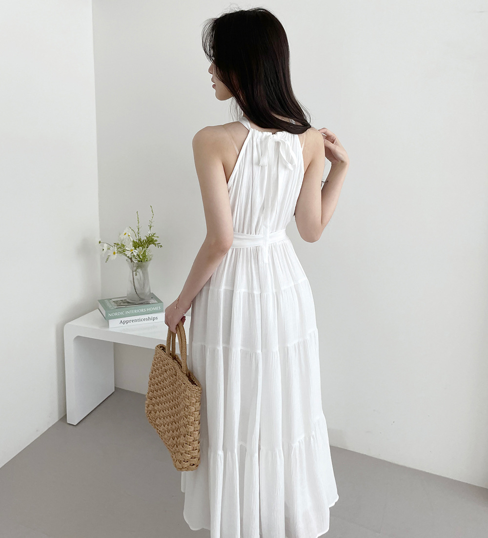 Title 3, Fashion Halter Mid-length Dress Women