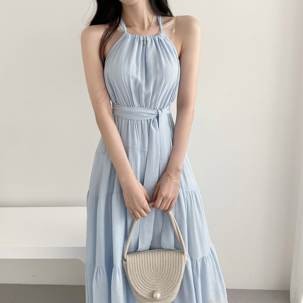 Title 8, Fashion Halter Mid-length Dress Women