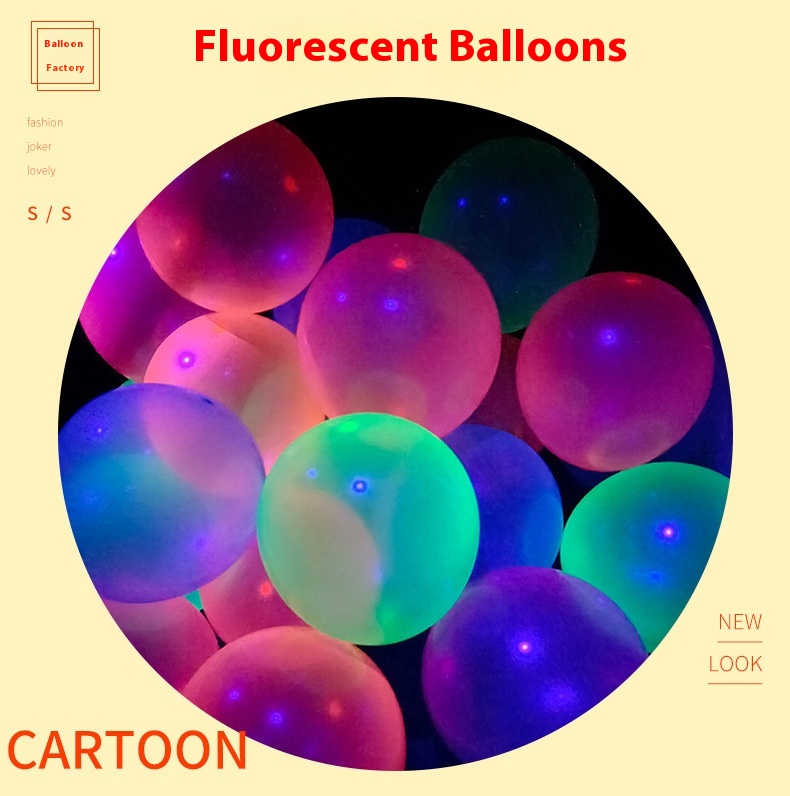 Title 8, 10-inčni fluorescentni balon u neonskoj boji