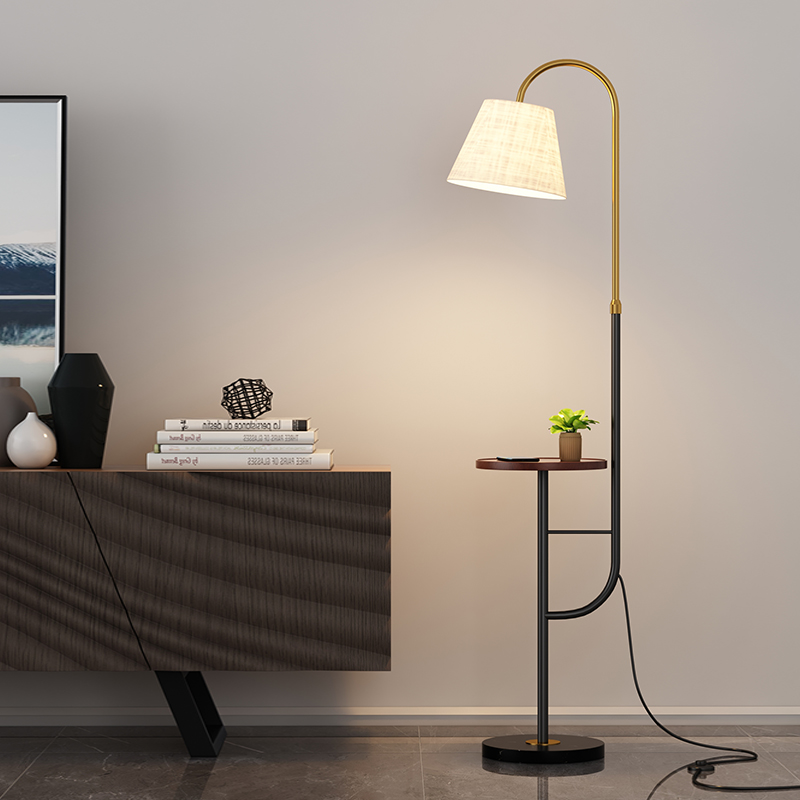 Floor lamp with shelves​