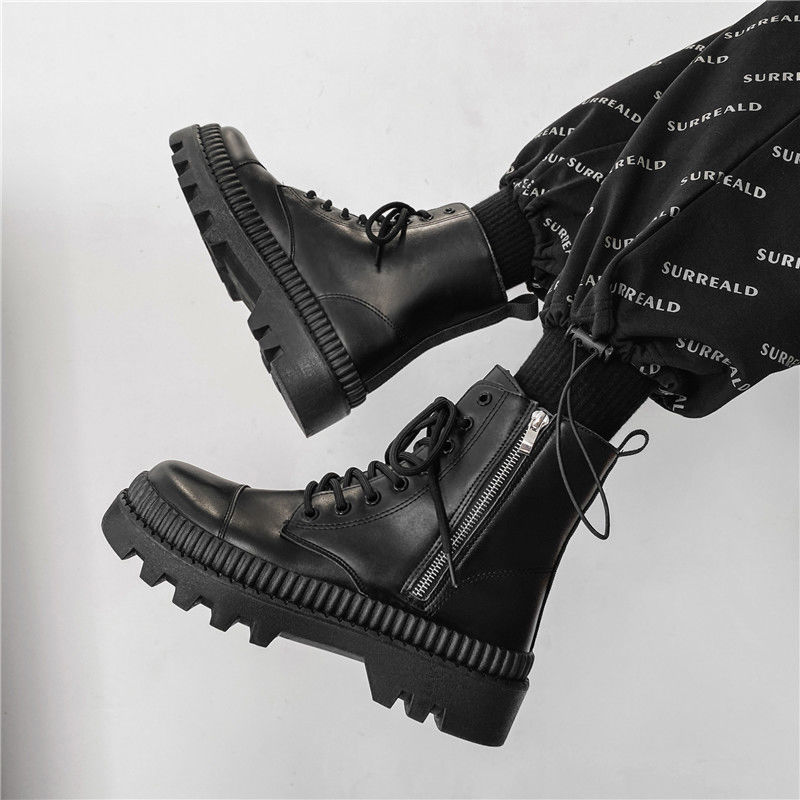 Title 4, Mens Black Platform Doc Martens Boots. Experie...