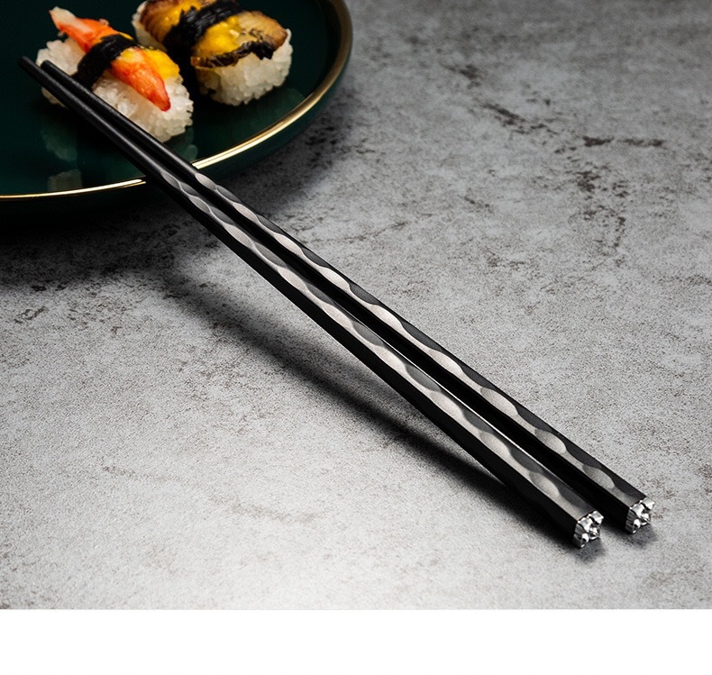 Title 6, Light Luxury Alloy Chopsticks For Household Use...