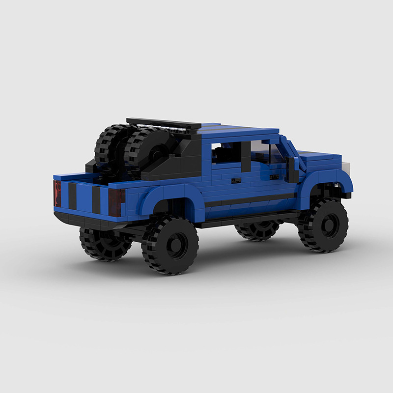 Title 2, Off-road Car Pickup Truck MOC Small Particle Bu...