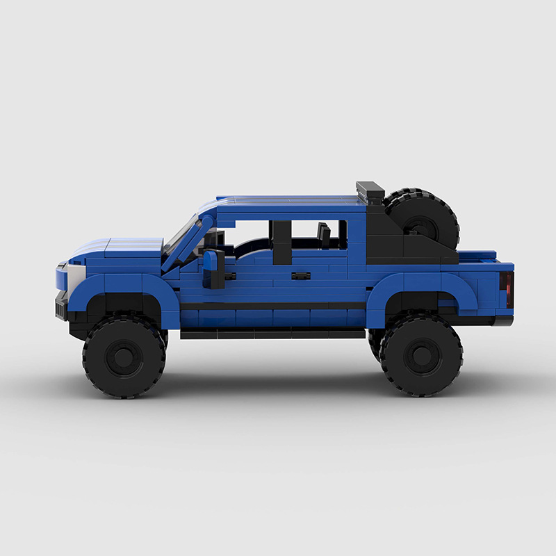 Title 3, Off-road Car Pickup Truck MOC Small Particle Bu...