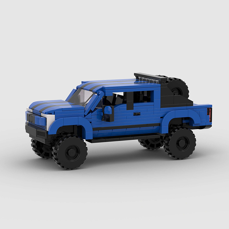 Title 7, Off-road Car Pickup Truck MOC Small Particle Bu...