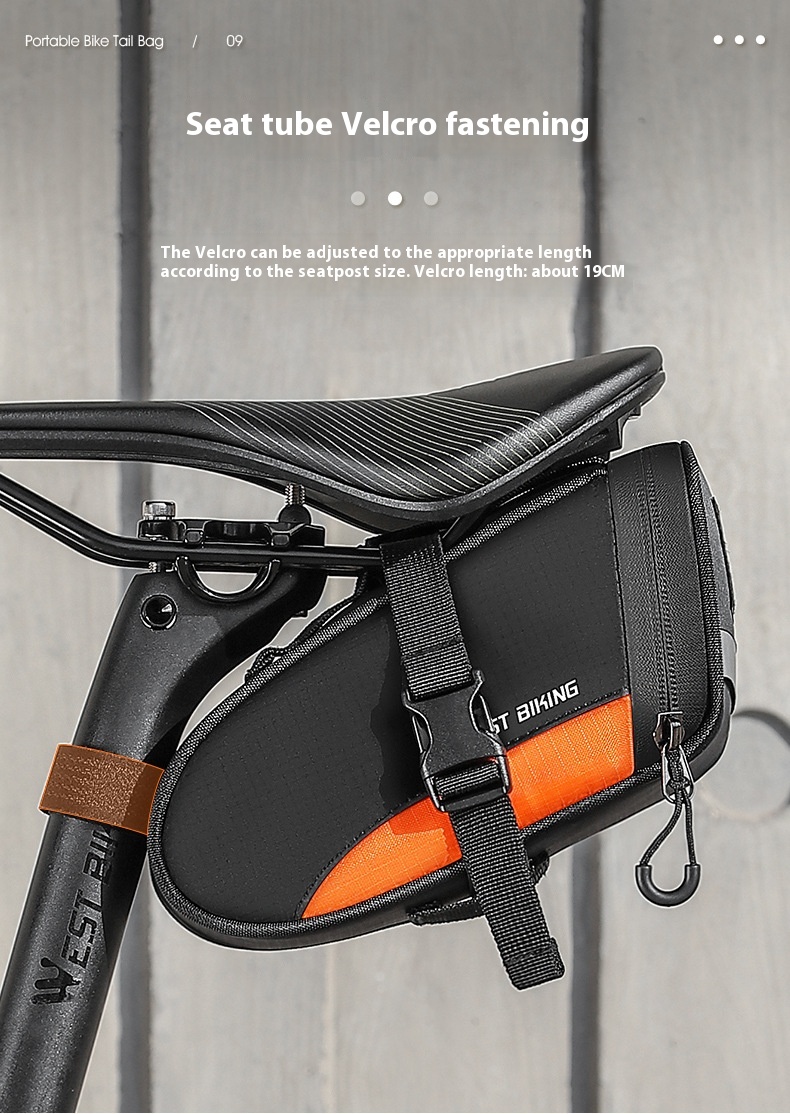 WEST BIKING Reflective Bicycle Saddle Bag Waterproof Tool Bag