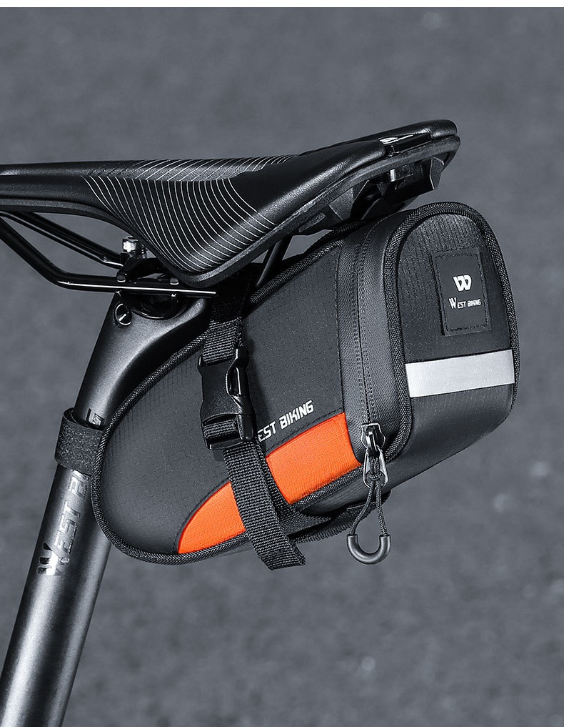 WEST BIKING Reflective Bicycle Saddle Bag Waterproof Tool Bag