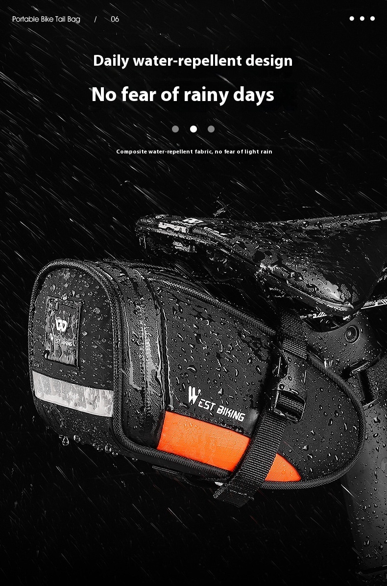 WEST BIKING Reflective Bicycle Saddle Bag Waterproof Tool Bag