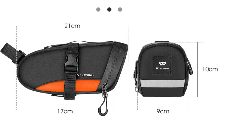 WEST BIKING Reflective Bicycle Saddle Bag Waterproof Tool Bag