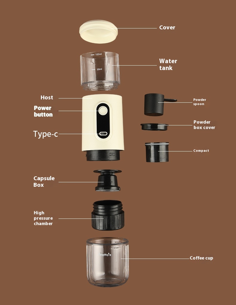 Title 12, Wireless Portable Italian Coffee Machine Electr...