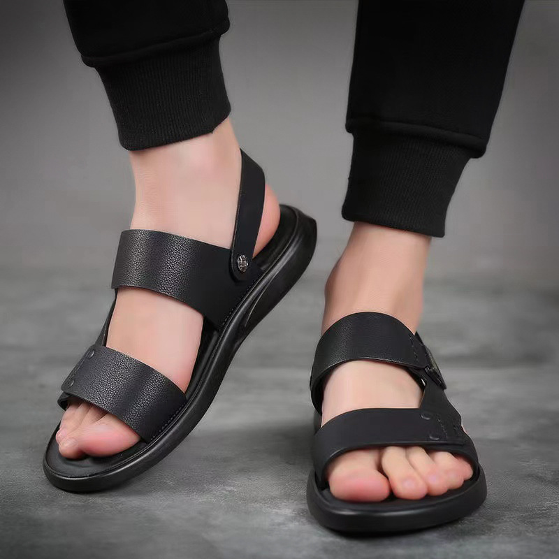 Title 2, Heren Casual Ademende Rundleer Sandalen, Zomers...