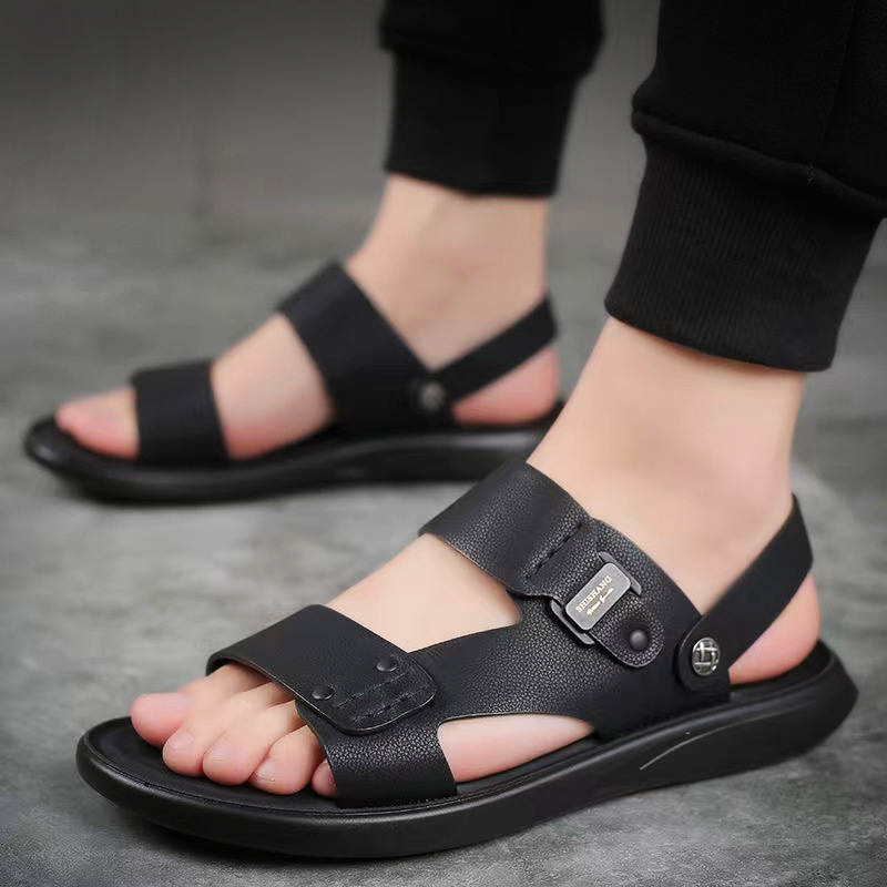 Title 3, Heren Casual Ademende Rundleer Sandalen, Zomers...