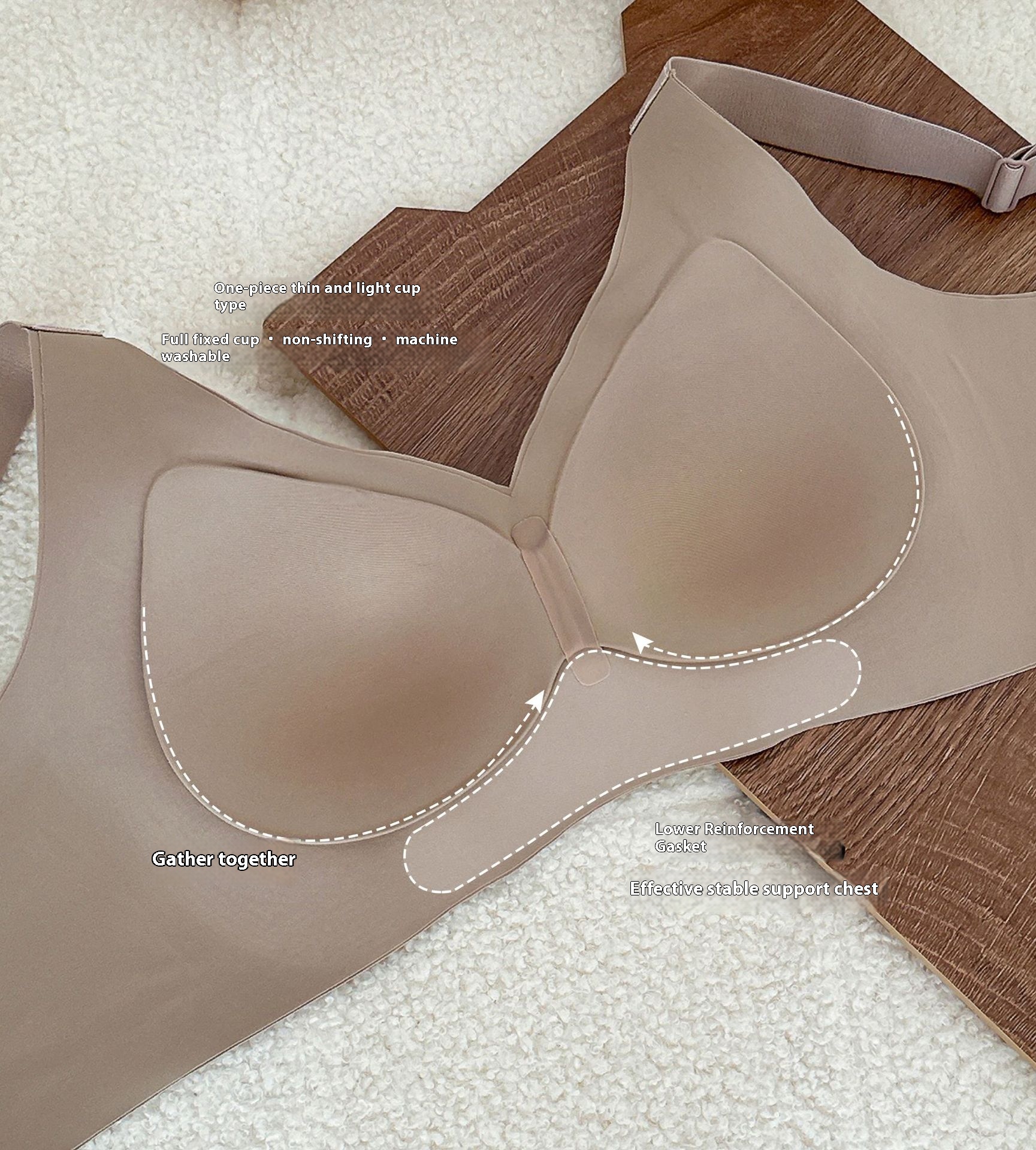 Title 10, Anti-sagging Adjustable Breast Holding Gathered...