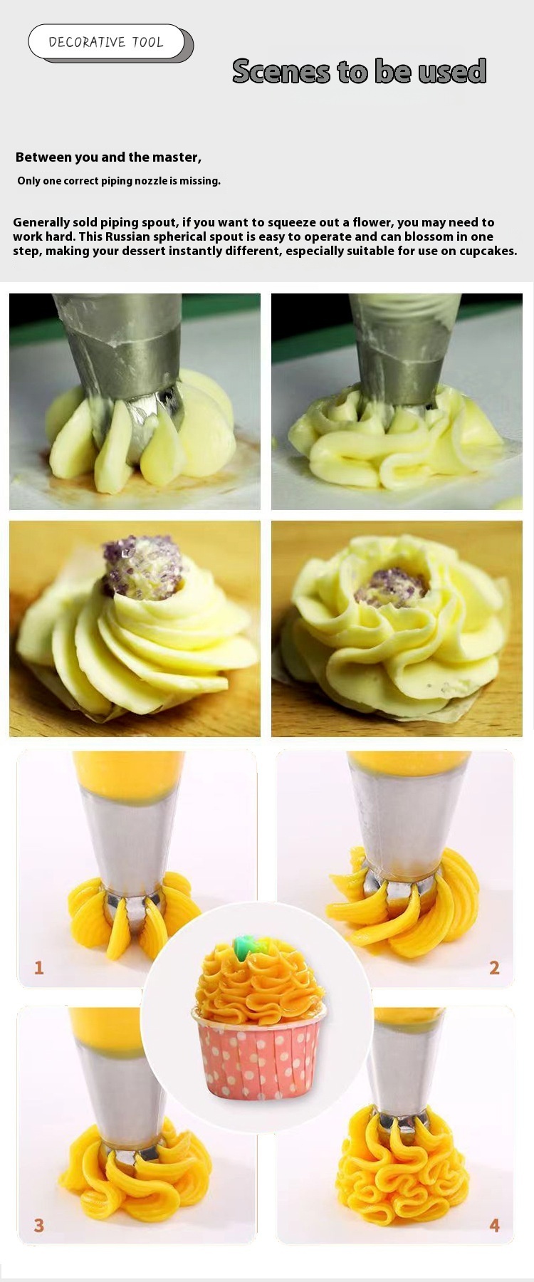 Title 3, Cream Pastry Tube Cookies Squeeze Flower Machin...