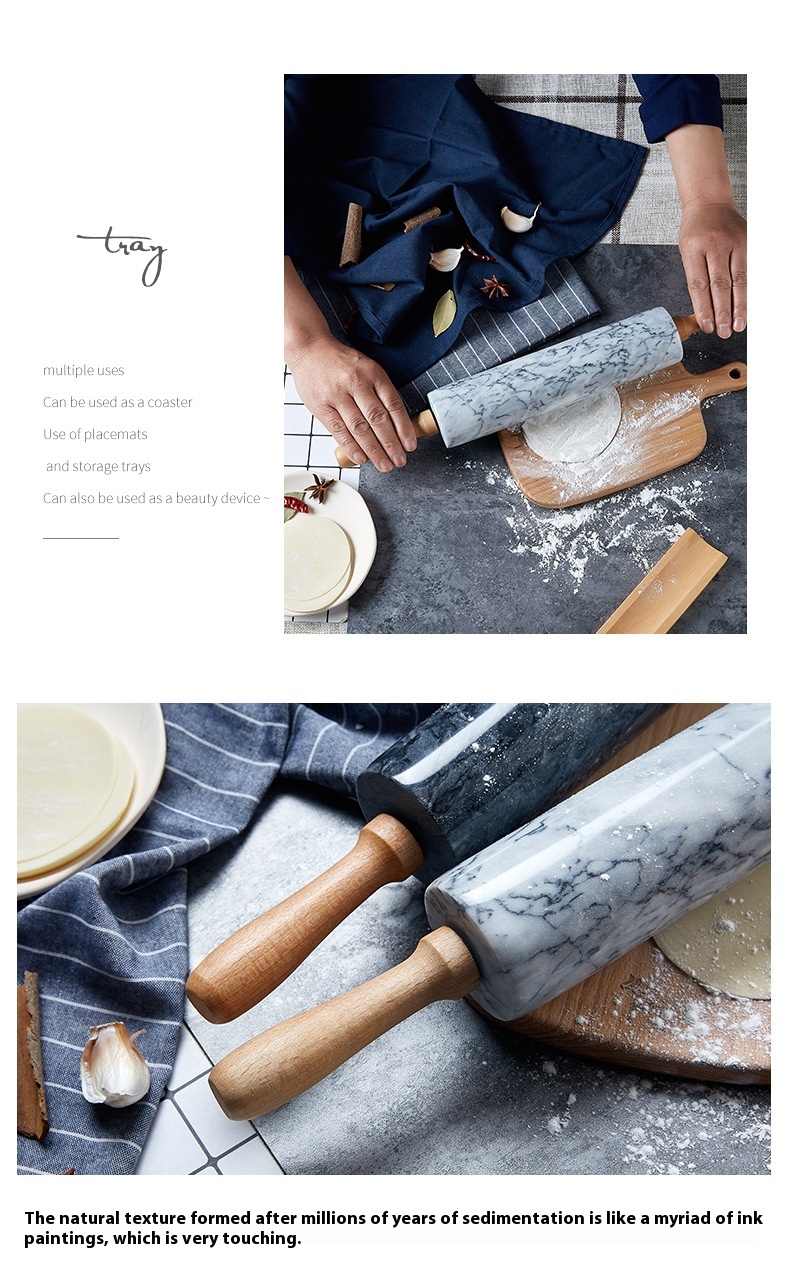 Title 3, Natural Marble Rolling Pin Household