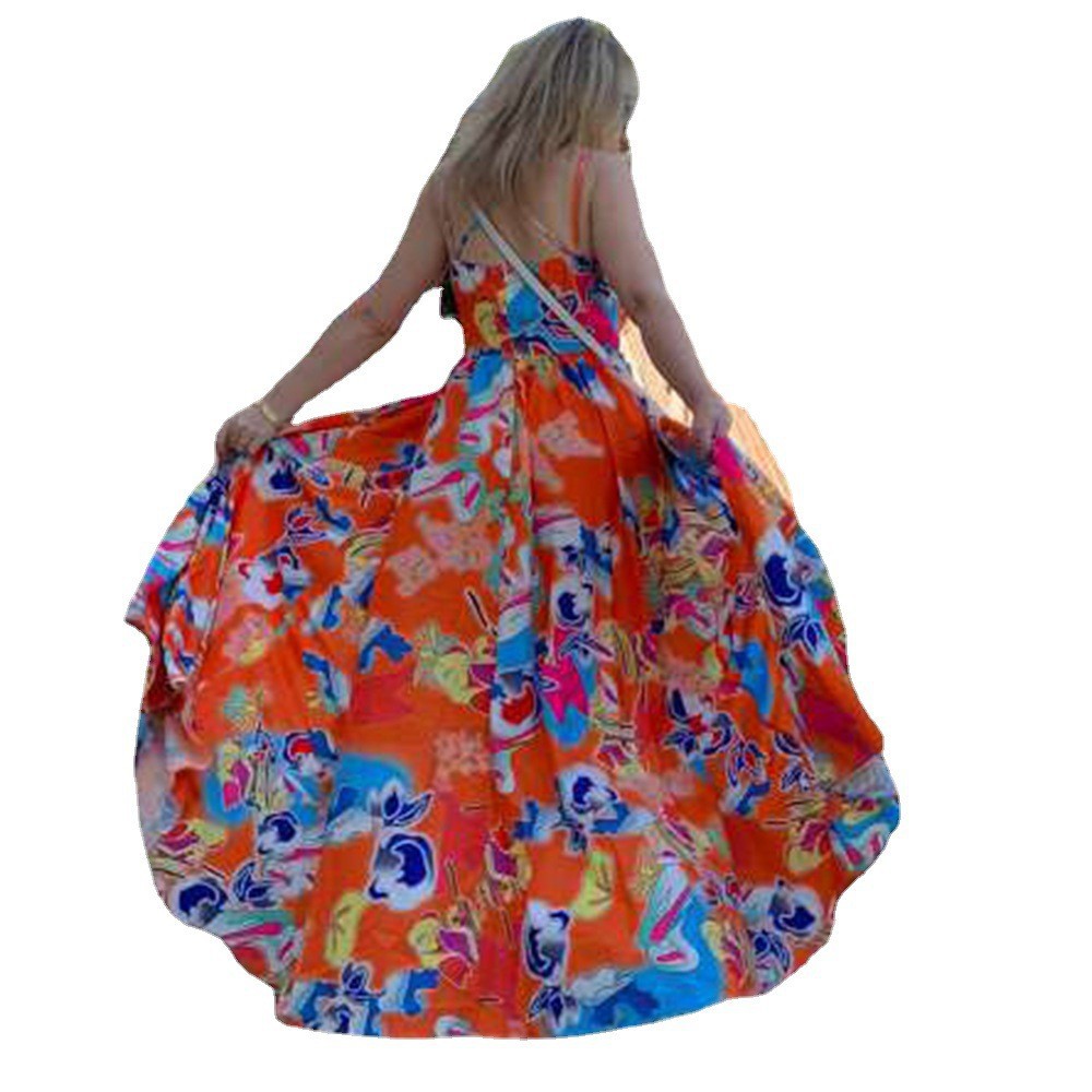 Title 13, Chiffon Printed Dress Bohemian Vacation Style