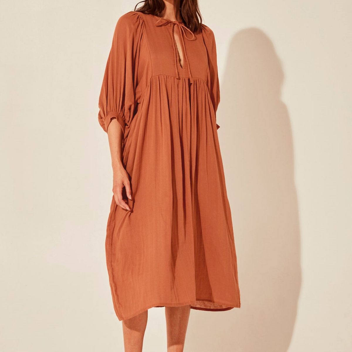 Title 4, Plus Size Loose Sleeve Retro Long Dress