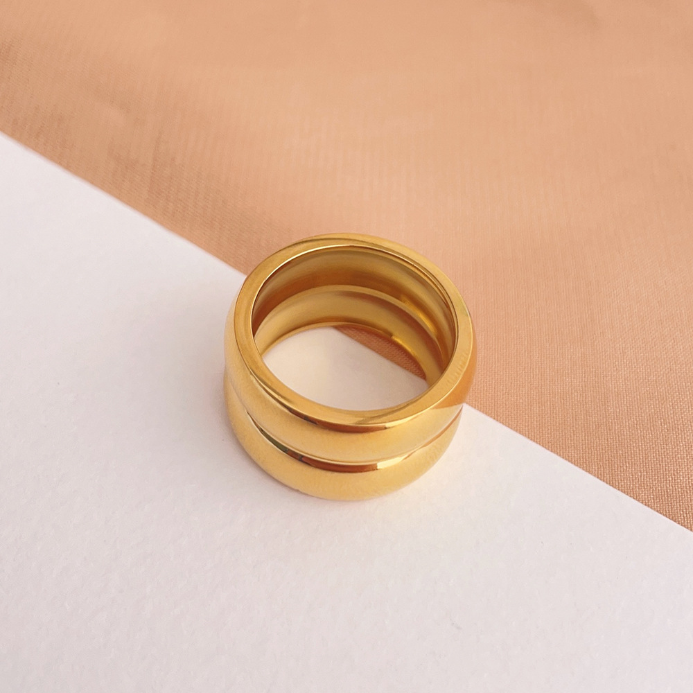 Title 7, Metal Thick Type Ring with High Color Retention...