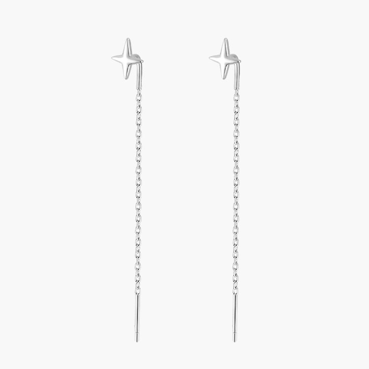 Title 3, Silver Plated XINGX Tassel Hanging Earrings Wom...