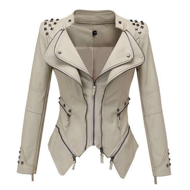 Title 9, Slim-fit tuxedo mid-length leather jacket. Refi...