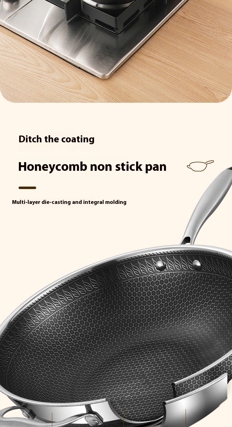 Title 6, 316 Stainless Steel Wok Double-sided Honeycomb