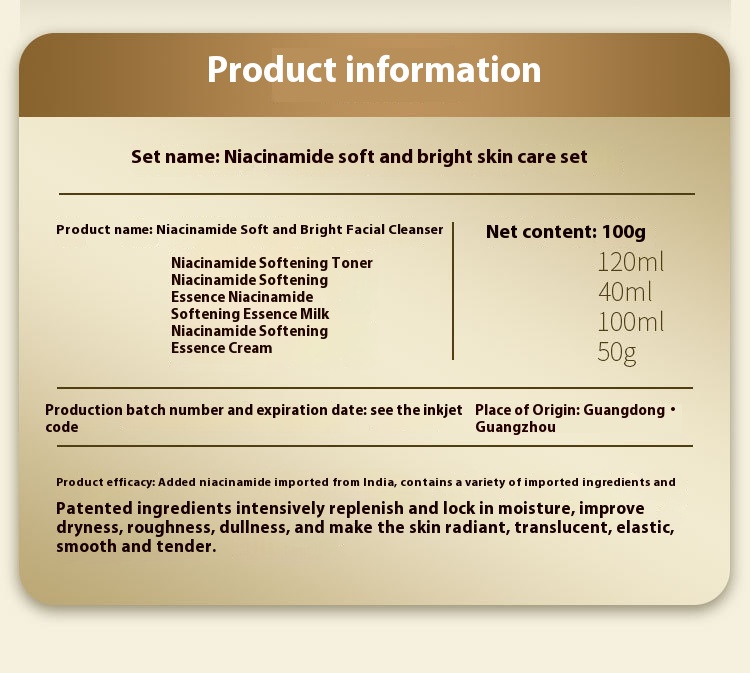 Title 9, Ensemble de soins à la nicotinamide Éclaircit l...