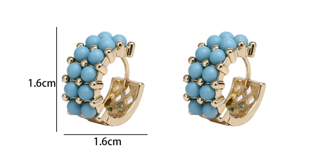 Title 1, Womens Simple All-match Retro Turquoise Earrin...