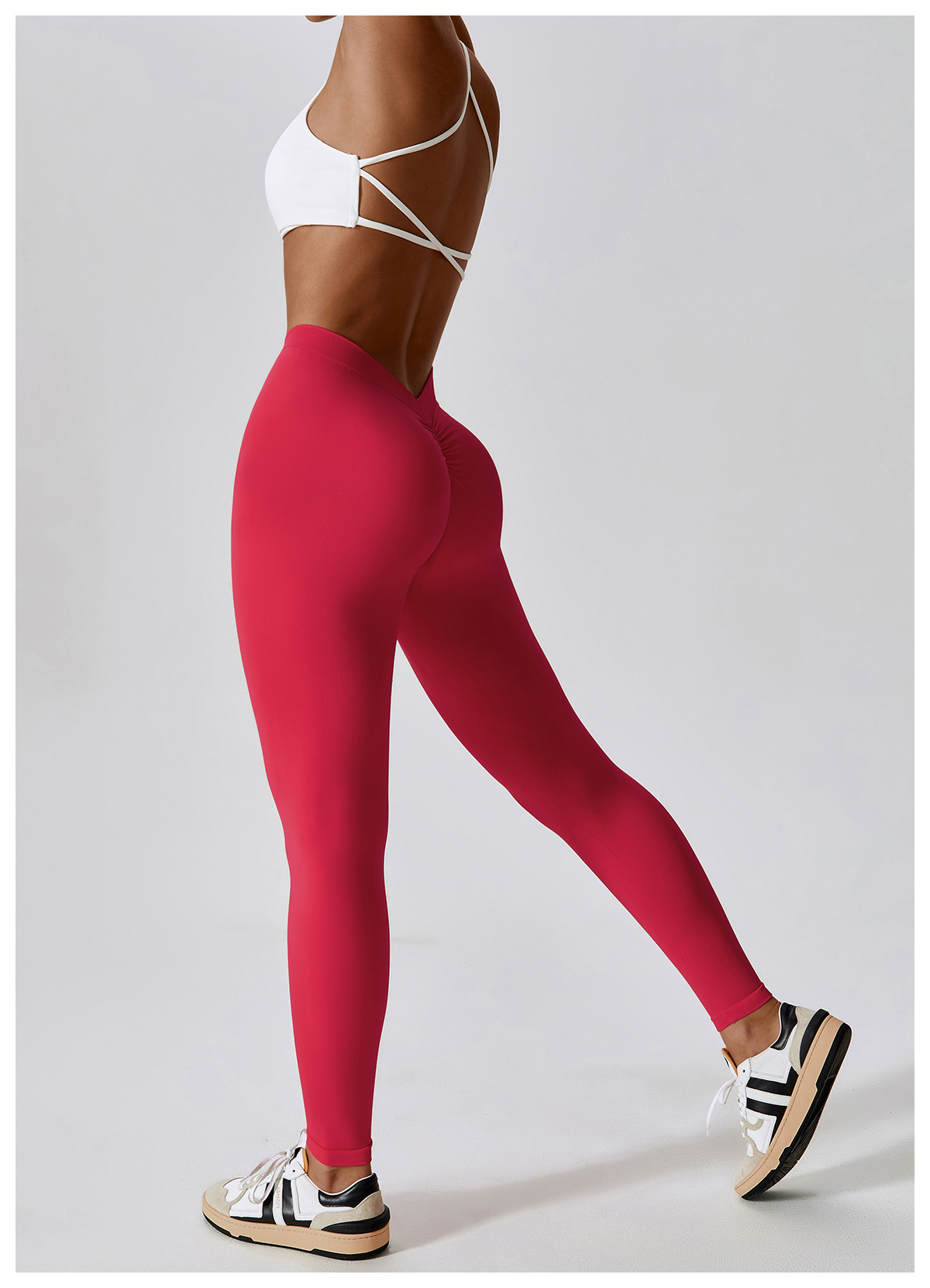 Title 3, Peach Hip Raise Fitness Leggings mit V-Taille, ...