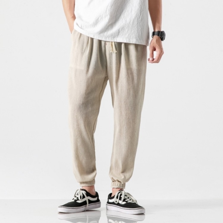 Title 6, Mens linen cropped trousers