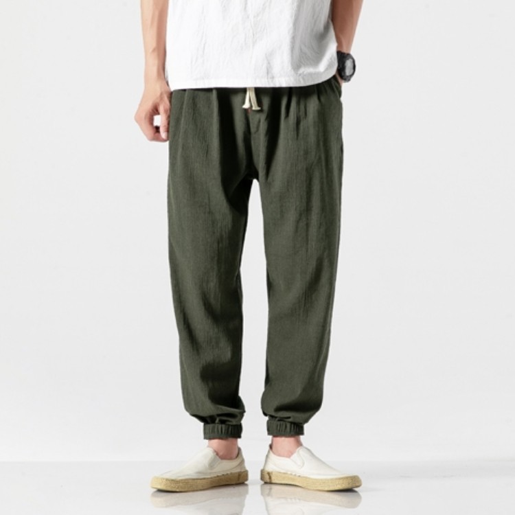 Title 7, Mens linen cropped trousers