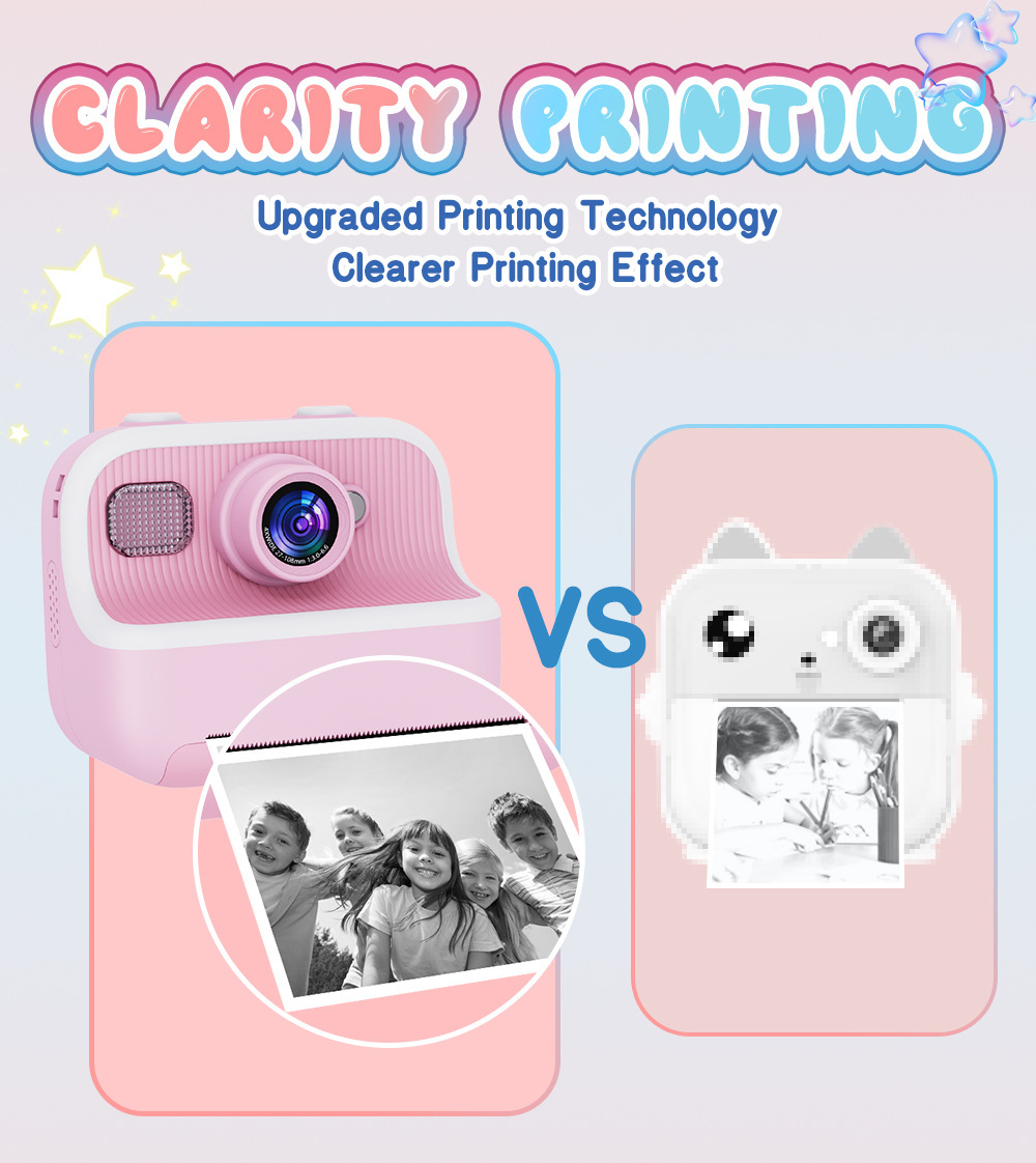 Colorful kids camera with user-friendly interface