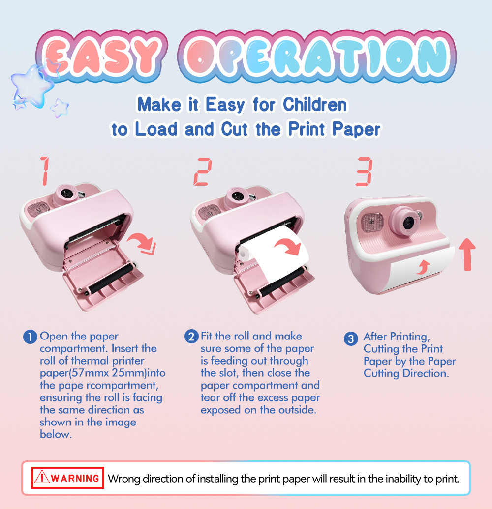 Kids camera with colorful design options
