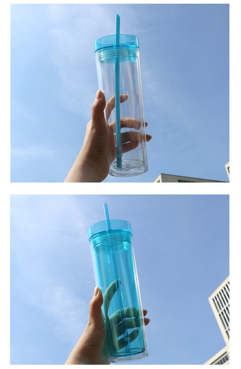 Title 5, Straight Large Capacity Double-layer Cup With S...