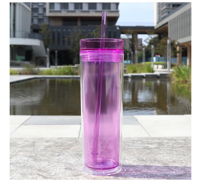 Title 6, Straight Large Capacity Double-layer Cup With S...